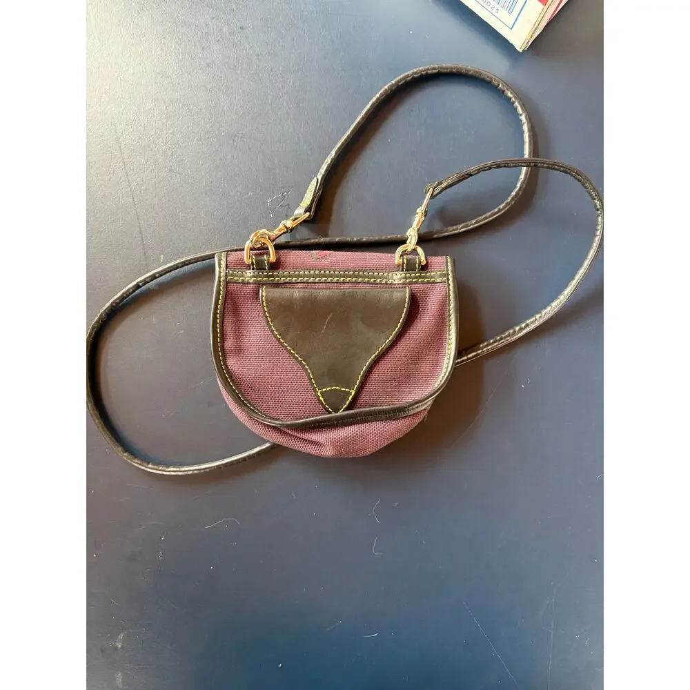 Vintage Rare Purple Dooney & Bourke Mini Cavalry Crossbody Punk Goth Bag